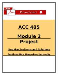 ACC 405 Module 2 Project 2026/2027 (PDF) | Accounting | SNHU