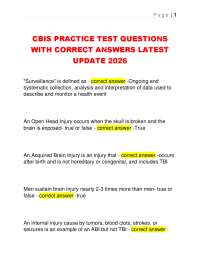 CBIS PRACTICE TEST QUESTIONS WITH CORRECT ANSWERS LATEST UPDATE 2026
