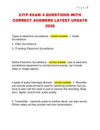 CITP EXAM 4 QUESTIONS WITH CORRECT ANSWERS LATEST UPDATE 2026