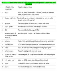 WGU C777 Web Development Applications Actual Updated Questions And Answers