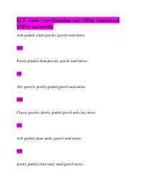 ICC Soils Certification test 2026| Answered 100% correctly well-graded
