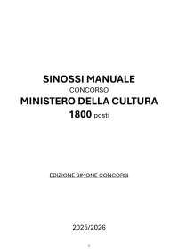 Sintesi Concorso Ministero della Cultura (2025/2026) Simone Editore.