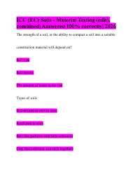 ICC (EC) Soils - Material Testing (edit), combined| Answered 100% correctly| 2026