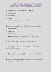 ABSA STUDY GUIDE (ACTUAL 2025) QUESTIONS AND VERIFIED ANSWERS.