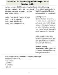 WS DVA-C02 Monitoring andAuditQuiz 2026 Practice Guid