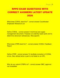 RPPO EXAM QUESTIONS WITH CORRECT ANSWERS LATEST UPDATE 2026
