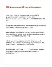 IT2 Advancement Exam with answers