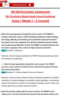 PMHNP Psychopharmacology Practice Exam: NR 546 Test Questions & Answers
