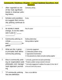 Community Relations-Chapter 1 Actual Updated Questions And Answers