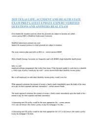 Texas Life, Accident & Health Insurance Exam 2026 – Real Exam Questions and Answers