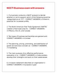 NOCTI Business exam with answers.