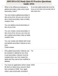 AWS DVA-C02 Study Quiz 03 Practice Questions Guide 2026