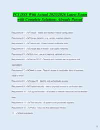 PCI DSS With Actual 2025/2026 Latest Exam with Complete Solutions Already Passed Requirem