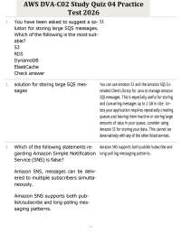 AWS DVA-C02 Study Quiz 04 Practice Test 2026