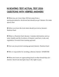 NJ BOATING TEST ACTUAL TEST 2026 QUESTIONS WITH VERIFIED ANSWERS