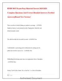 RNRF DCF Exam Prep Material Newest 20252026 Complete Questions And Correct Answers