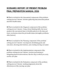SCENARIO HISTORY OF PRESENT PROBLEM FINAL PREPARATION MANUAL 2026