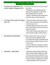 Community Relations Strategy G02-03 Actual Updated Questions And Answers