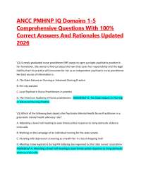 ANCC PMHNP Certification Practice Questions & Answers (Domains 1-5, Updated 2026)
