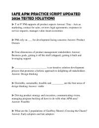 SAFE APM PRACTICE SCRIPT UPDATED 2026 TESTED SOLUTIONS