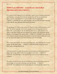 NFHS Exam 20252026 – Actual Exam with Verified Questions and Correct Answers (p. 1).