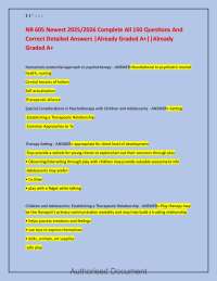 NR 605 Newest 20252026 Complete All 150 Questions And Correct Detailed Answers