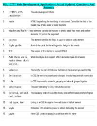 WGU C777 Web Development Applications Actual Updated Questions And Answers