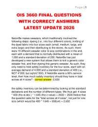 OIS 3660 FINAL QUESTIONS WITH CORRECT ANSWERS LATEST UPDATE 2026