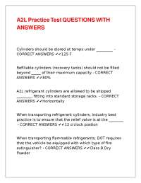 A2L Practice Test QUESTIONS WITH ANSWERS