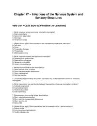 Chpt 17 infections of the nervous system