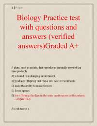 Biology Practice Test: Plant & Animal Reproduction Q&A Study Guide