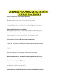 2025 NWCA Exam Practice Questions with Answers – National Wood Flooring Certification Stud