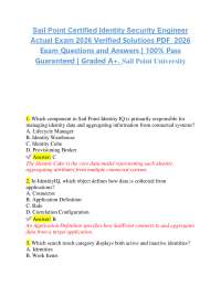 Sail Point Certified Identity Security Engineer Actual Exam 2026 Verified Solutions