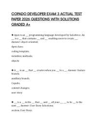 COPADO DEVELOPER EXAM 3 ACTUAL TEST PAPER 2026 QUESTIONS WITH SOLUTIONS GRADED A+