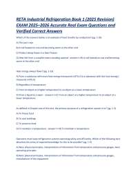 RETA Industrial Refrigeration Book 1 (2025 Revision) EXAM 2025–2026 Questions and Answers