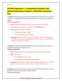 FAC1601 Assignment 2 – Comprehensive Solutions with Detailed Explanations, Graded A+, 2025