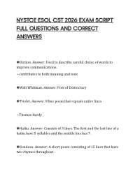 NYSTCE ESOL CST 2026 EXAM SCRIPT FULL QUESTIONS AND CORRECT ANSWERS