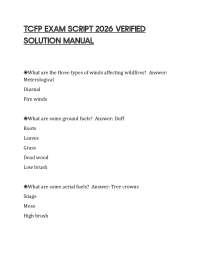 TCFP EXAM SCRIPT 2026 VERIFIED SOLUTION MANUAL