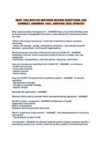 (MGT 100) MGT100 MIDTERM REVIEW QUESTIONS AND CORRECT ANSWERS 100% VERIFIED 2026 UPDATE!!