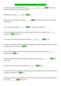 Audiology Exam 2 with questions and answers