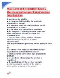QAC Laws and Regulations Exam 2 Questions and Answers Latest Versions 2026 PASS A+.