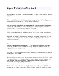 Alpha Phi Alpha Chapter 3 questions with verified answers