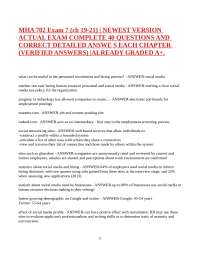 MHA 702 Exam 7 (ch 19-21) | NEWEST VERSION ACTUAL EXAM COMPLETE 40 QUESTIONS AND CORRECT D