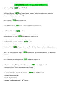 Audiology Exam 2 Chapters 5 – 10 with questions and answers