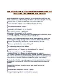 PPR INSTRUCTION & ASSESSMENT EXAM WITH COMPLETE SOLUTIONS 100% VERIFIED 2026 UPDATE!!