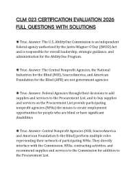 CLM 023 CERTIFICATION EVALUATION 2026 FULL QUESTIONS WITH SOLUTION