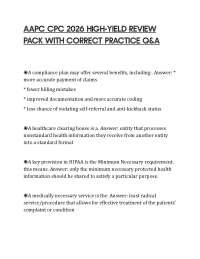 AAPC CPC 2026 HIGH-YIELD REVIEW PACK WITH CORRECT PRACTICE Q&A