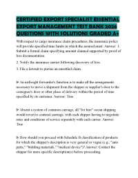 CERTIFIED EXPORT SPECIALIST ESSENTIAL EXPORT MANAGEMENT TEST BANK 2026 QUESTIONS WITH SOLU