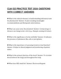 CLM 023 PRACTICE TEST 2026 QUESTIONS WITH CORRECT ANSWERS