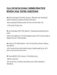 CLA 210 NCSU EXAM 1 HEINEN PRACTICE REVIEW 2026 TESTED QUESTIONS